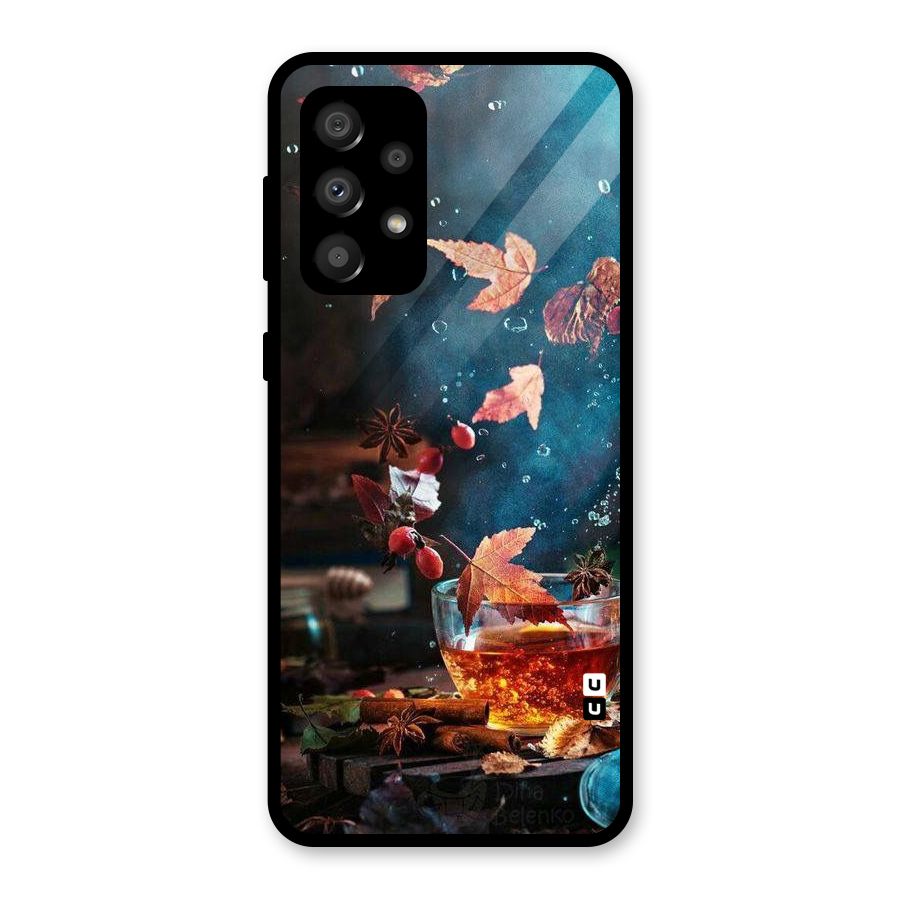 Falling Leaves Tea Glass Back Case for Galaxy A32