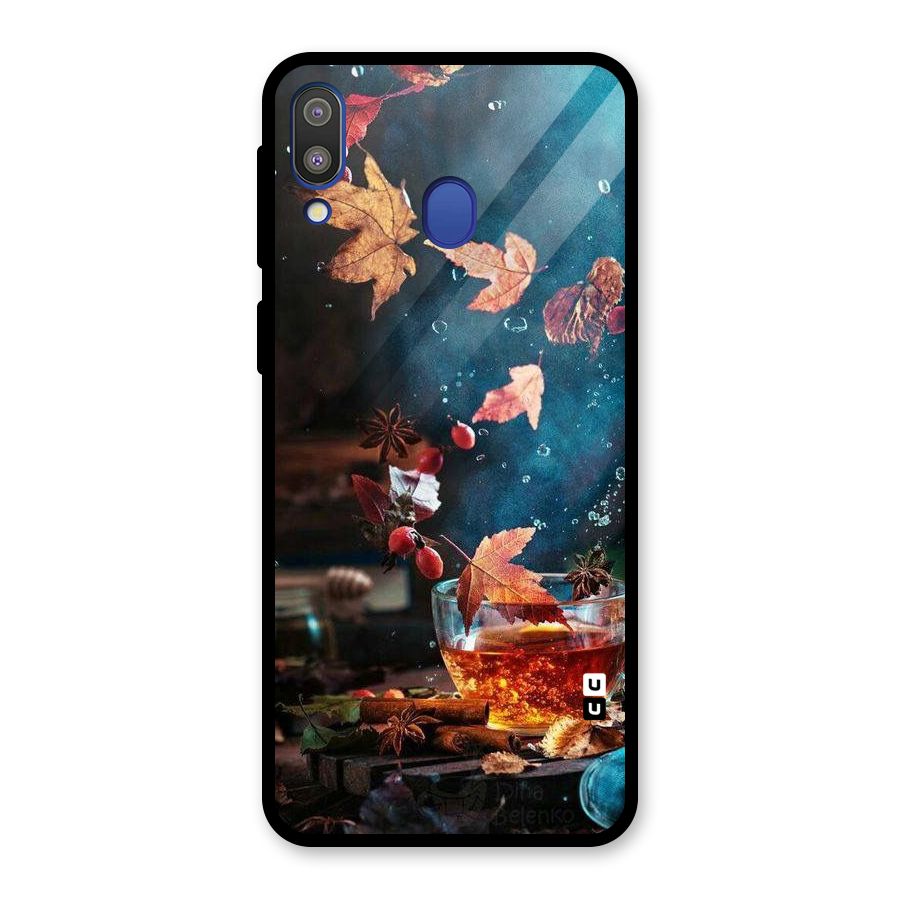Falling Leaves Tea Glass Back Case for Galaxy M20