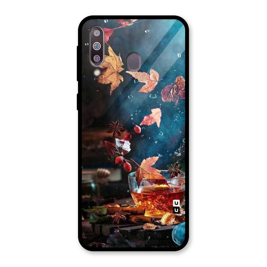 Falling Leaves Tea Glass Back Case for Galaxy M30