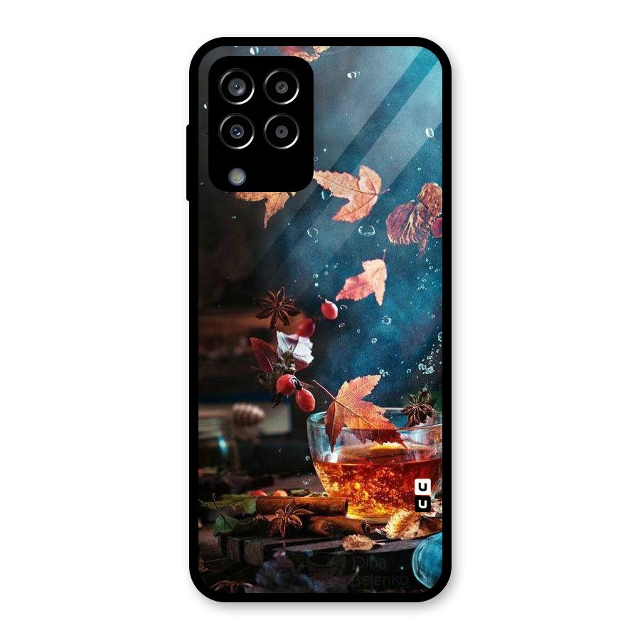 Falling Leaves Tea Glass Back Case for Galaxy M33