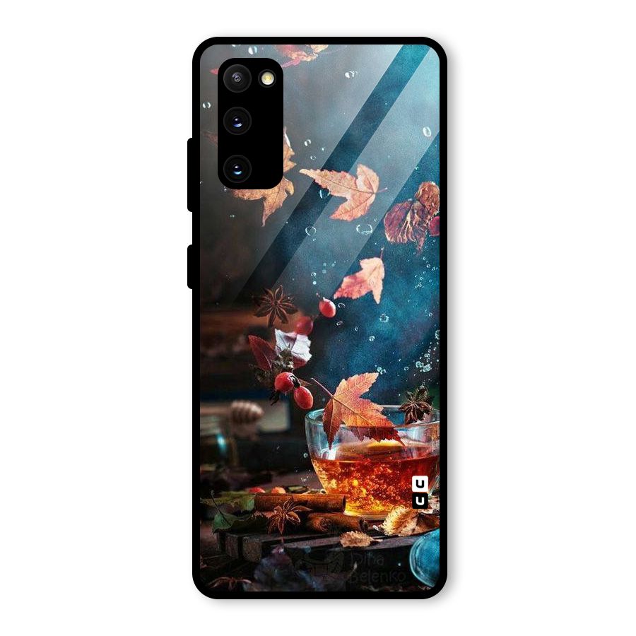 Falling Leaves Tea Glass Back Case for Galaxy S20 FE 5G