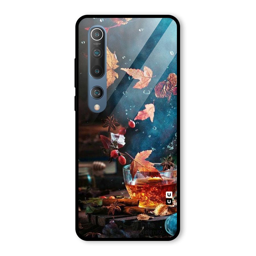 Falling Leaves Tea Glass Back Case for Mi 10
