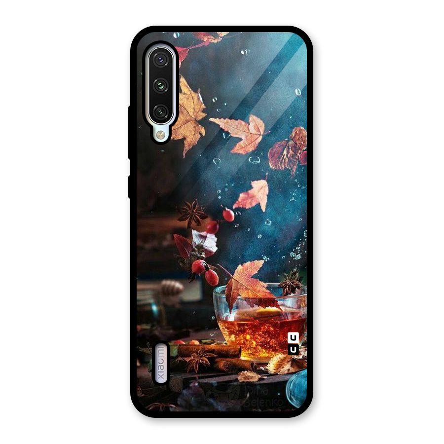 Falling Leaves Tea Glass Back Case for Mi A3