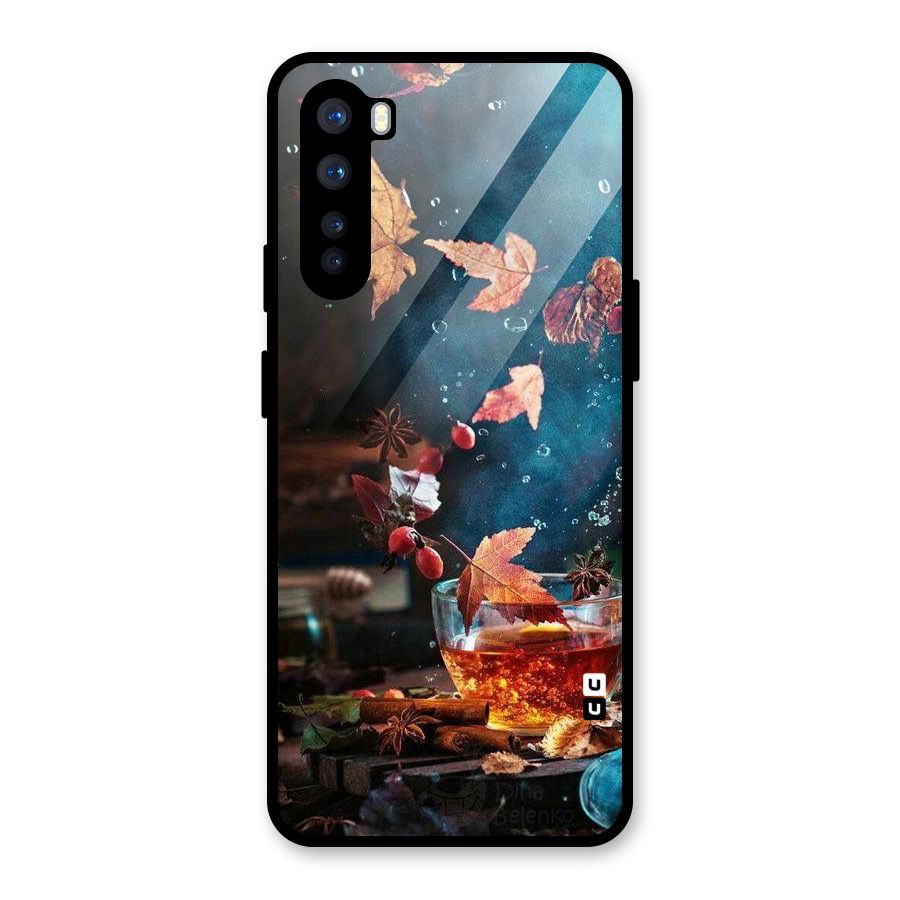 Falling Leaves Tea Glass Back Case for OnePlus Nord