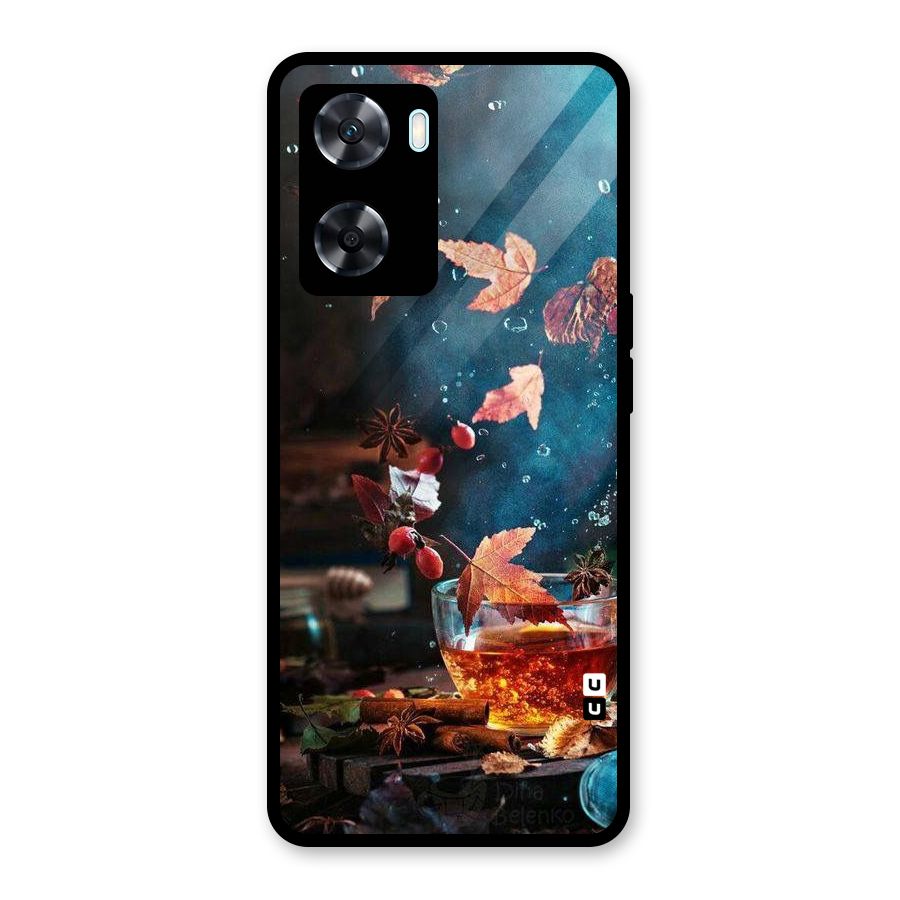Falling Leaves Tea Glass Back Case for Oppo A77
