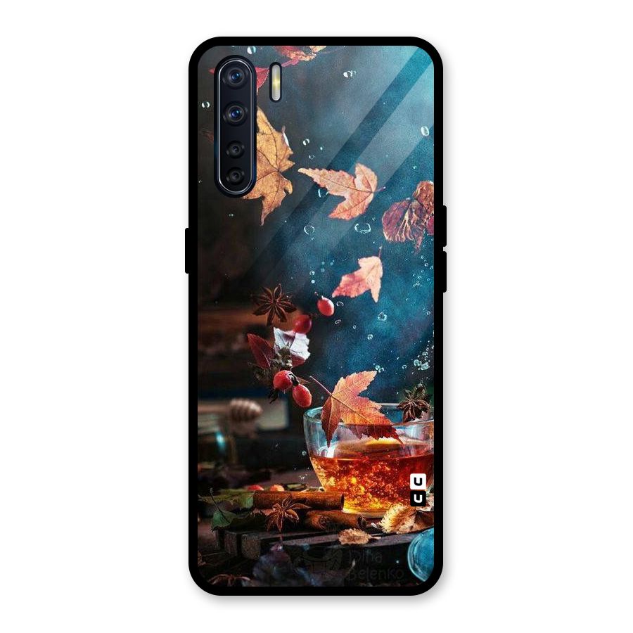 Falling Leaves Tea Glass Back Case for Oppo F15