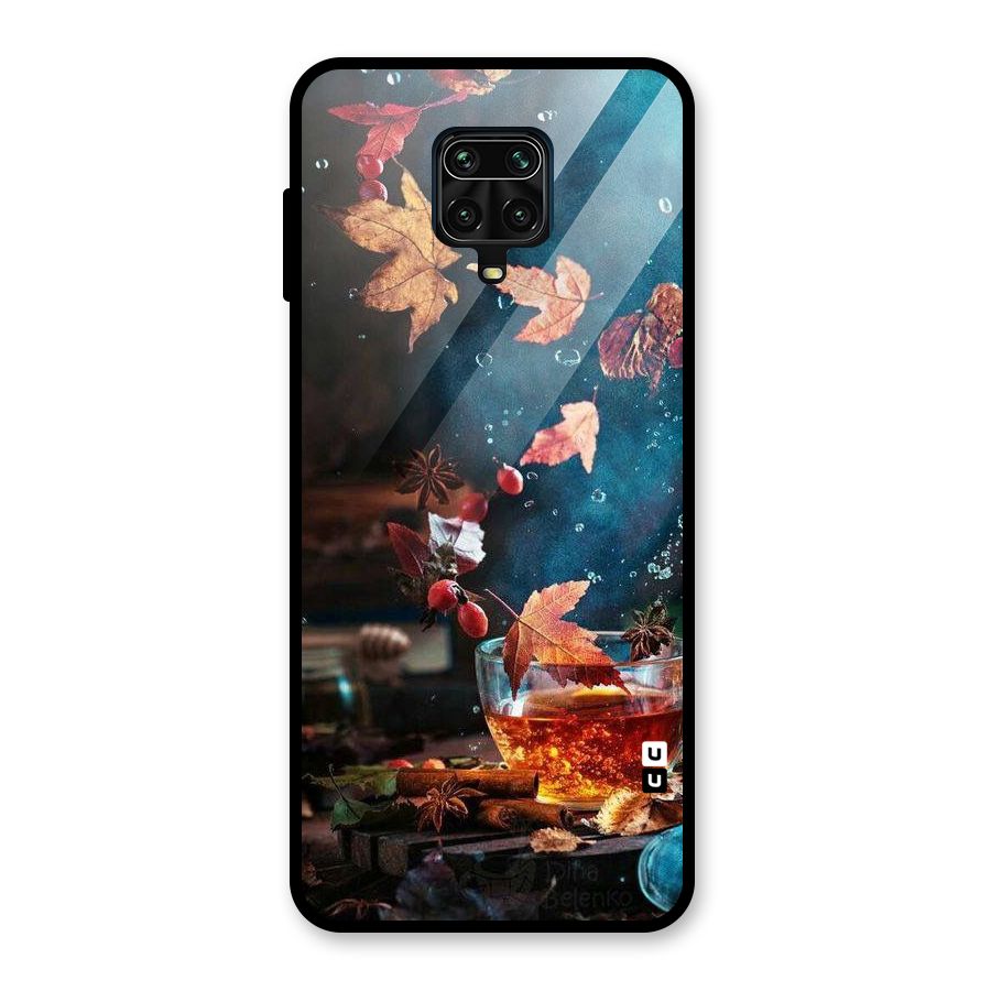 Falling Leaves Tea Glass Back Case for Poco M2 Pro