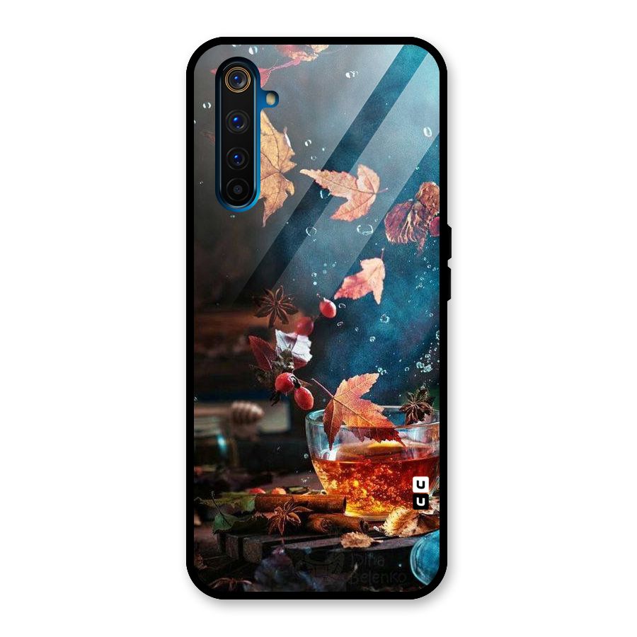 Falling Leaves Tea Glass Back Case for Realme 6 Pro
