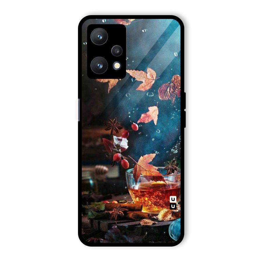 Falling Leaves Tea Glass Back Case for Realme 9 Pro 5G