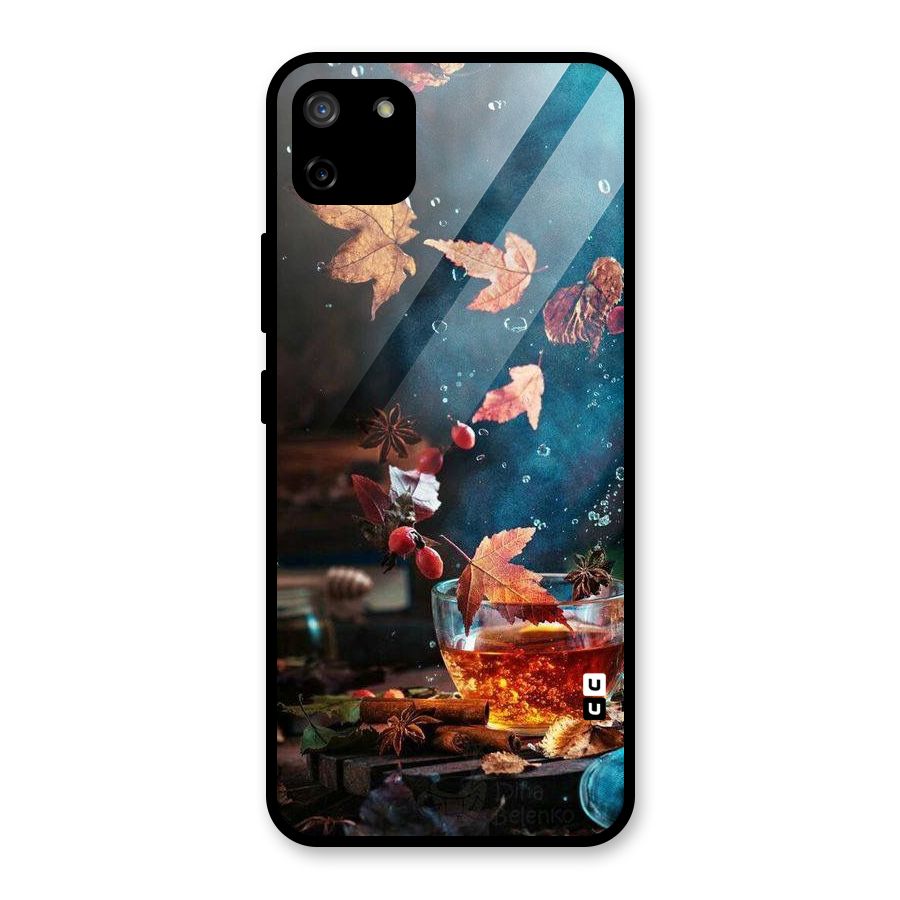 Falling Leaves Tea Glass Back Case for Realme C11