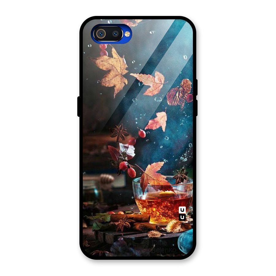Falling Leaves Tea Glass Back Case for Realme C2