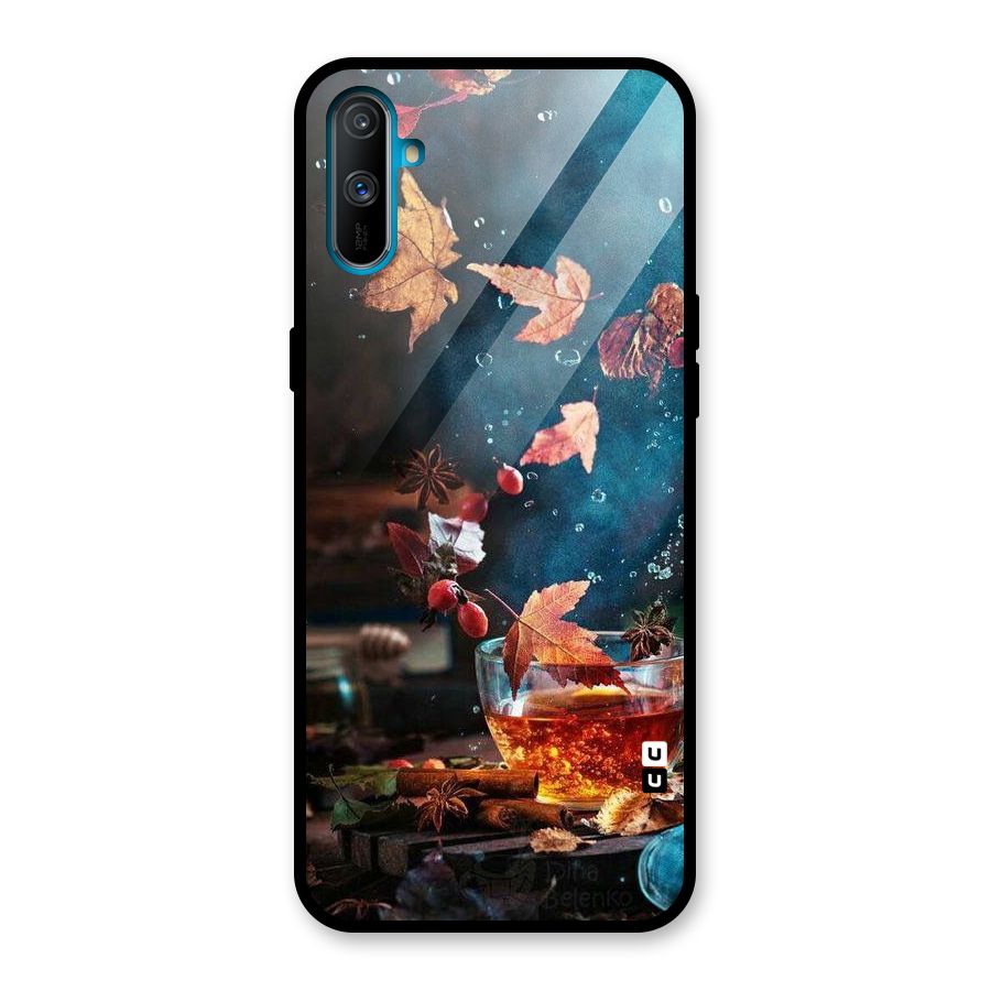 Falling Leaves Tea Glass Back Case for Realme C3