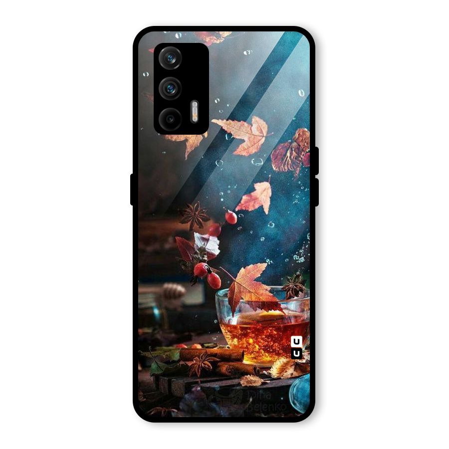 Falling Leaves Tea Glass Back Case for Realme GT 5G