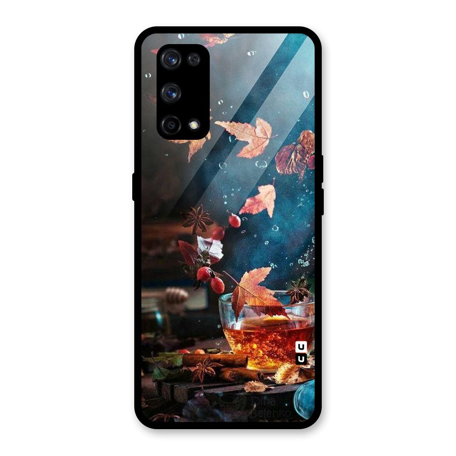 Falling Leaves Tea Glass Back Case for Realme X7 Pro