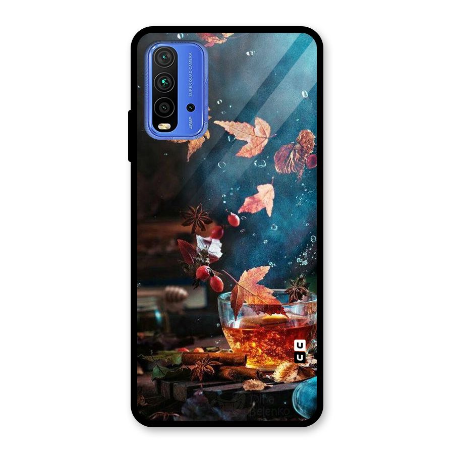 Falling Leaves Tea Glass Back Case for Redmi 9 Power