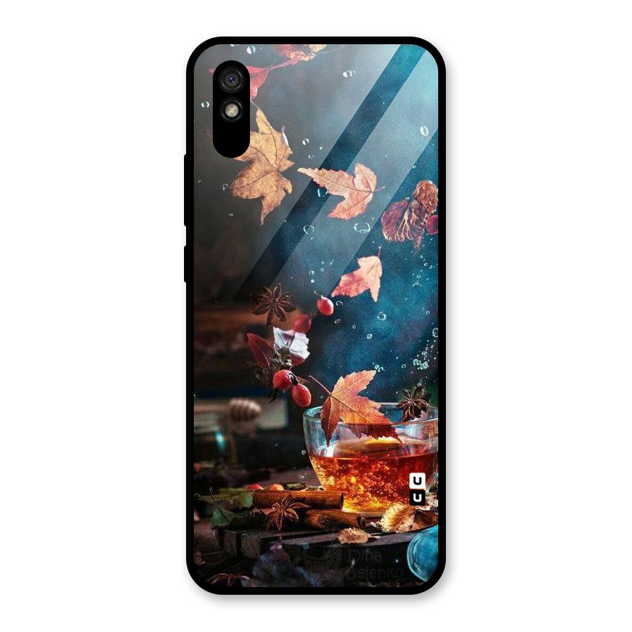 Falling Leaves Tea Glass Back Case for Redmi 9i