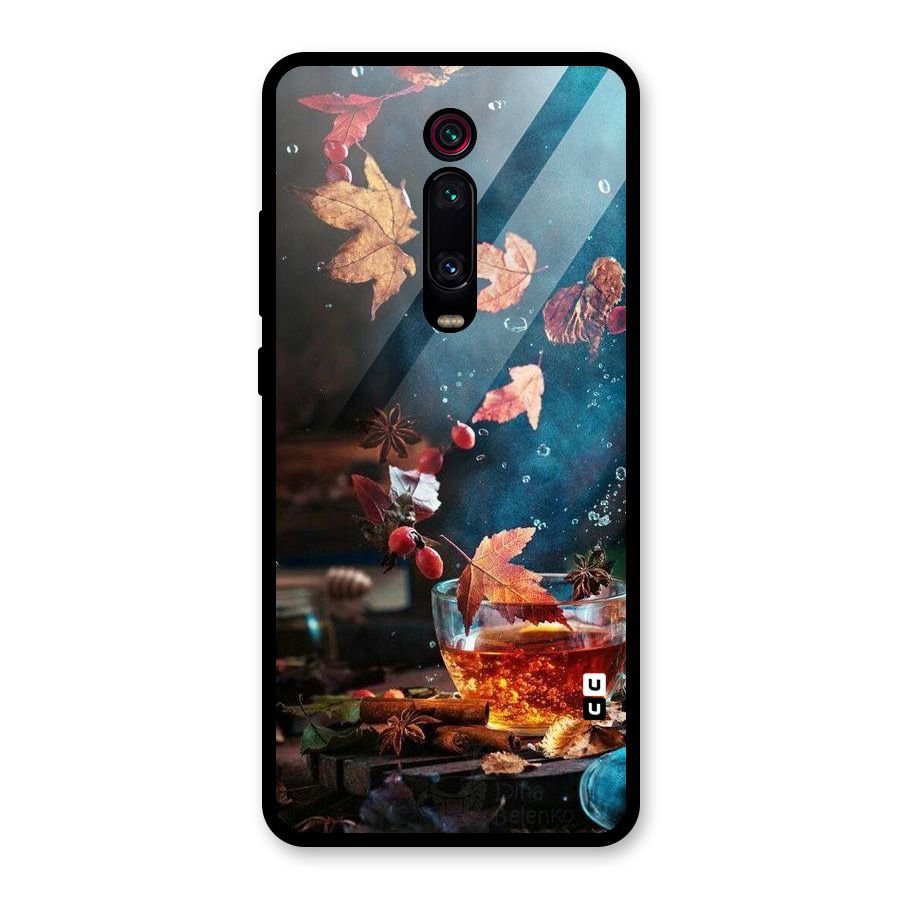 Falling Leaves Tea Glass Back Case for Redmi K20 Pro