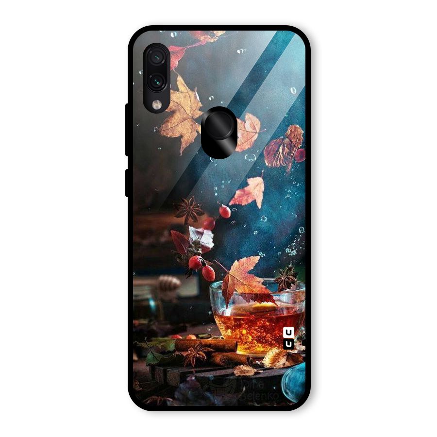 Falling Leaves Tea Glass Back Case for Redmi Note 7 Pro