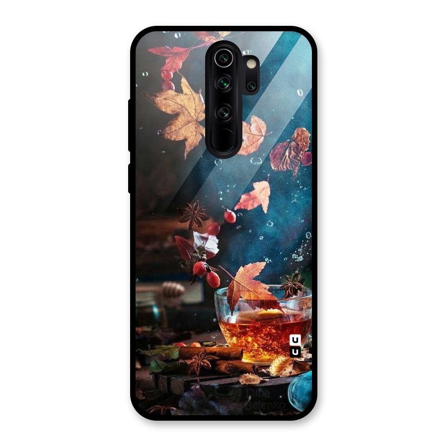 Falling Leaves Tea Glass Back Case for Redmi Note 8 Pro