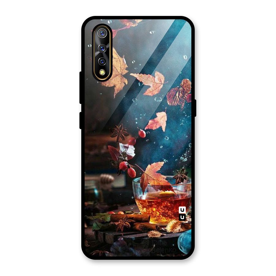 Falling Leaves Tea Glass Back Case for Vivo S1