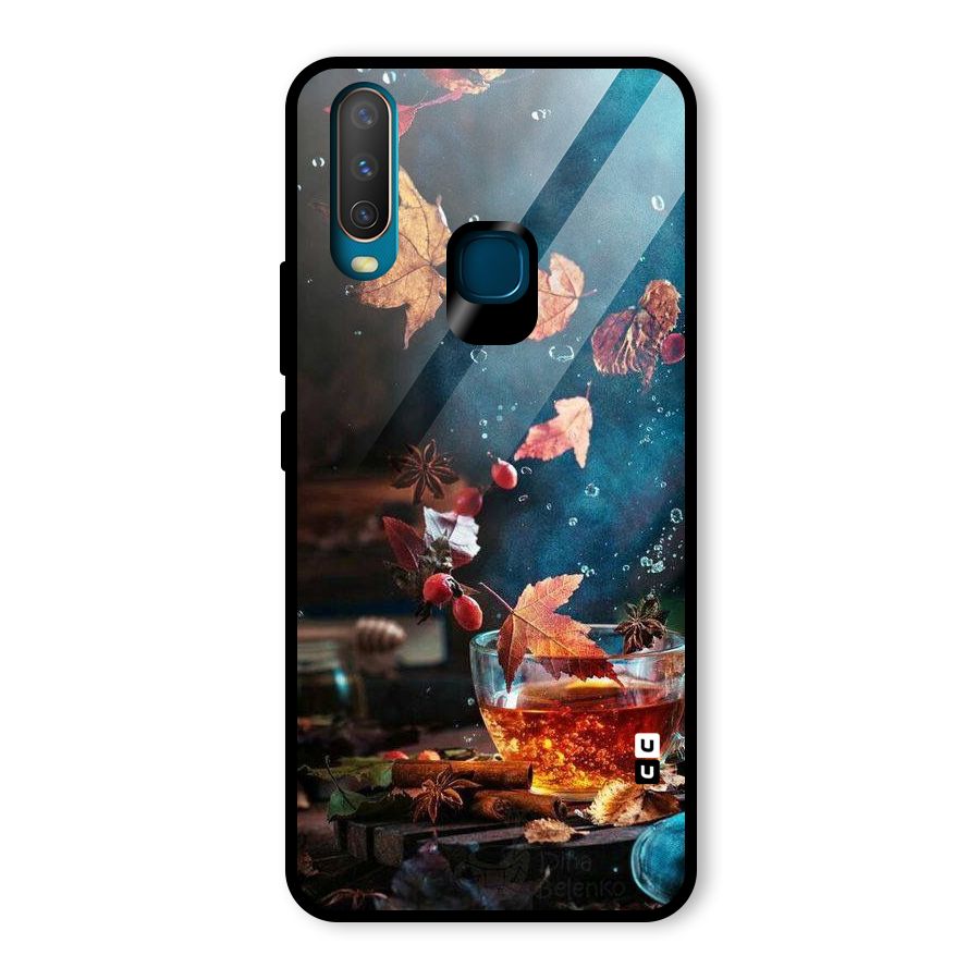 Falling Leaves Tea Glass Back Case for Vivo U10
