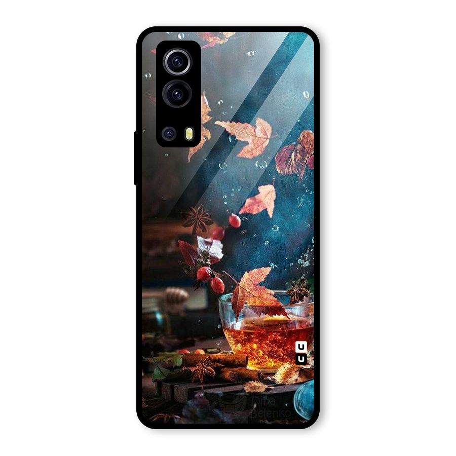 Falling Leaves Tea Glass Back Case for Vivo iQOO Z3