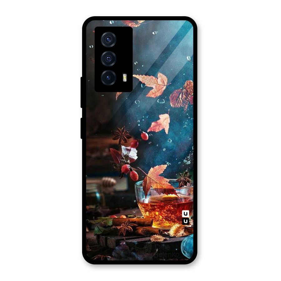 Falling Leaves Tea Glass Back Case for Vivo iQOO Z5