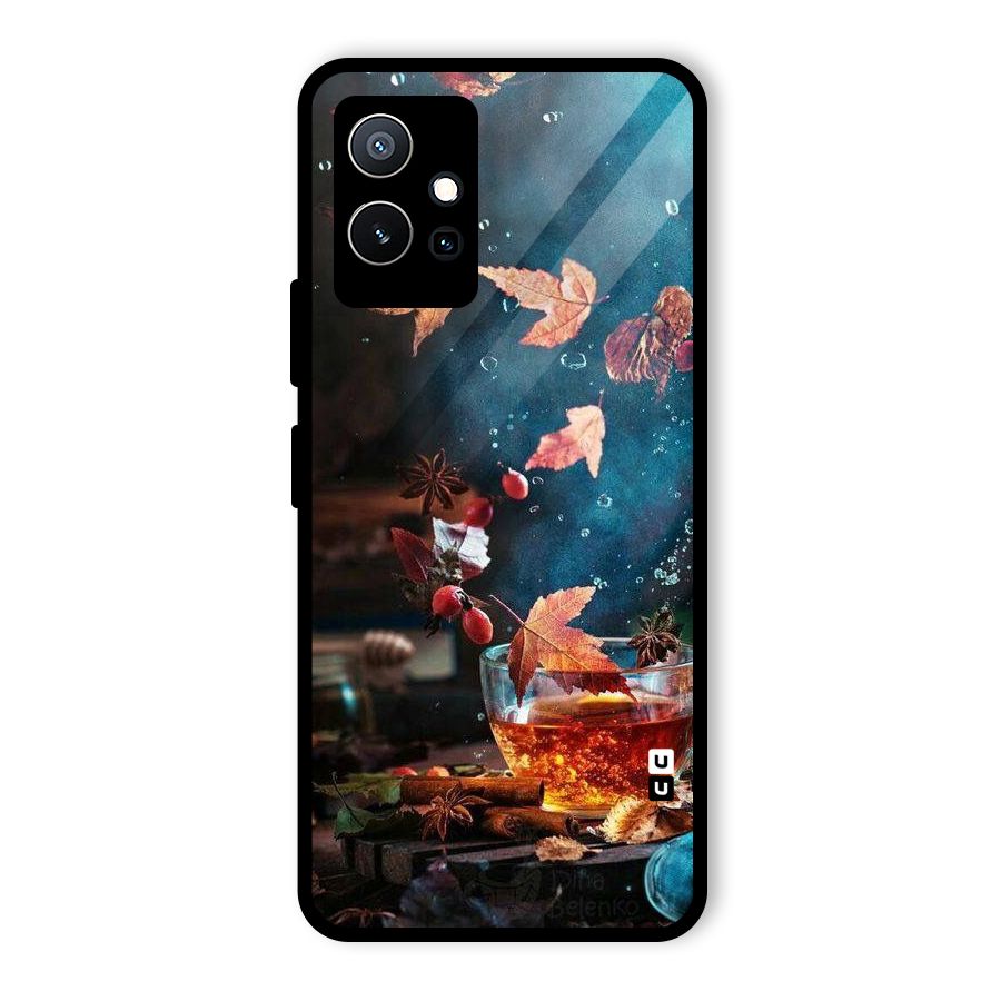 Falling Leaves Tea Glass Back Case for Vivo iQOO Z6
