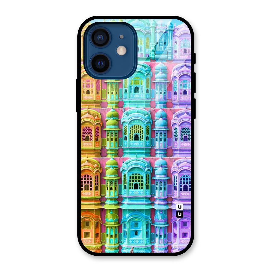 Fancy Architecture Glass Back Case for iPhone 12 Mini