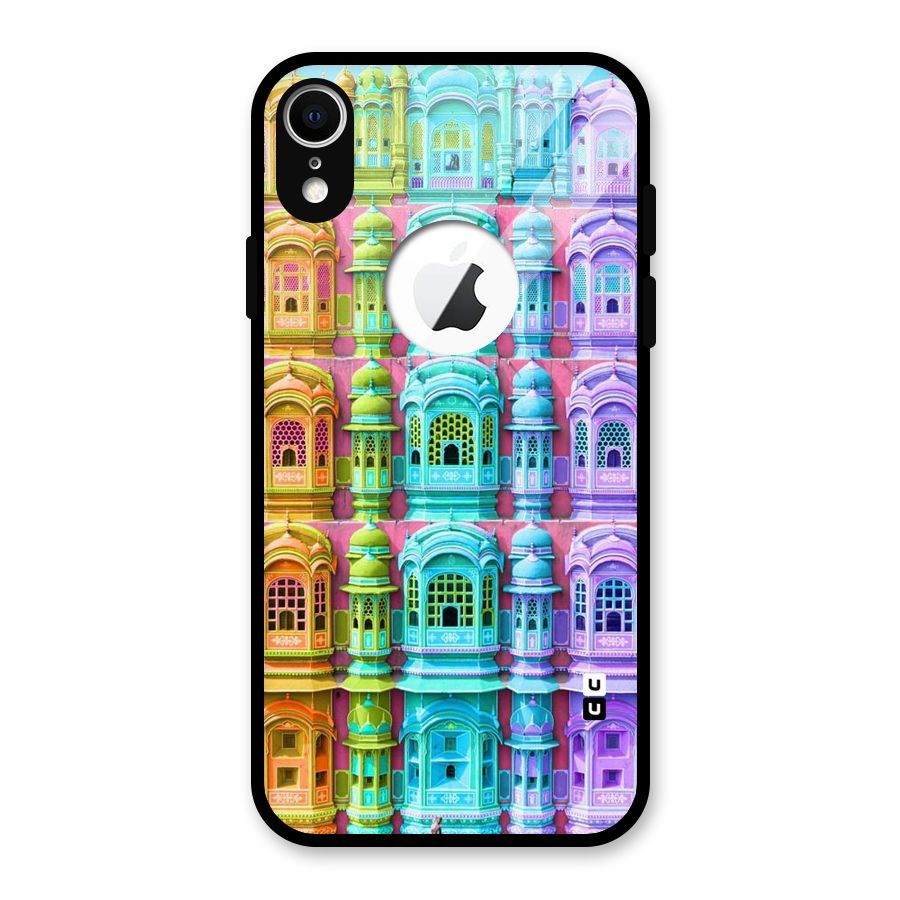 Fancy Architecture Glass Back Case for iPhone XR Logo Cut