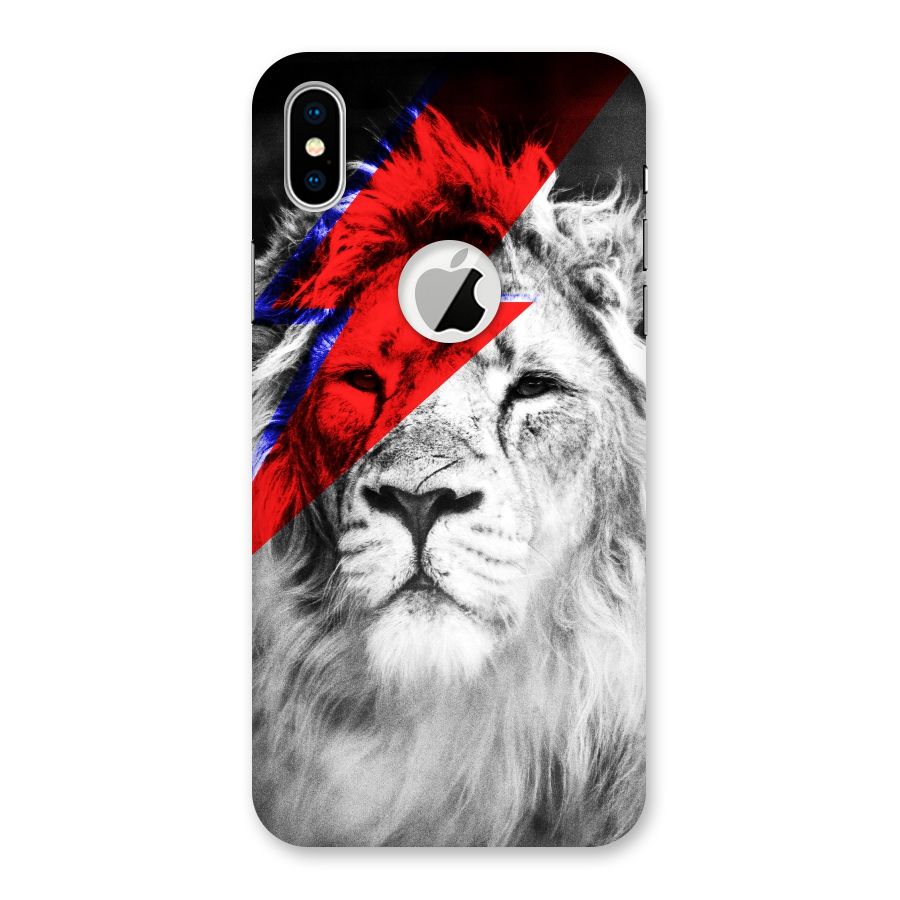 Fearless Lion Back Case for iPhone X Logo Cut