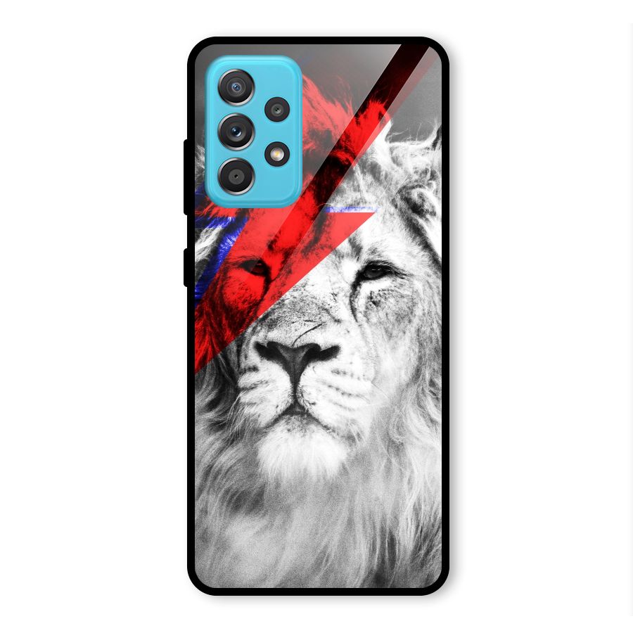 Fearless Lion Glass Back Case for Galaxy A52