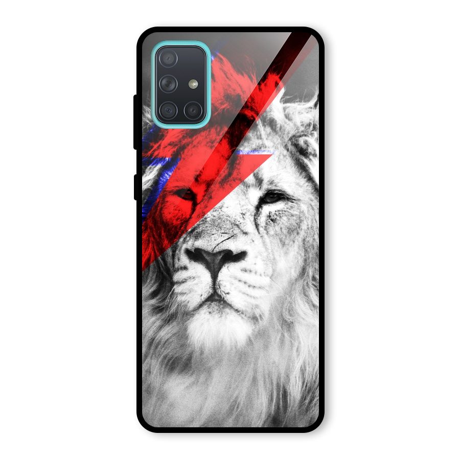 Fearless Lion Glass Back Case for Galaxy A71