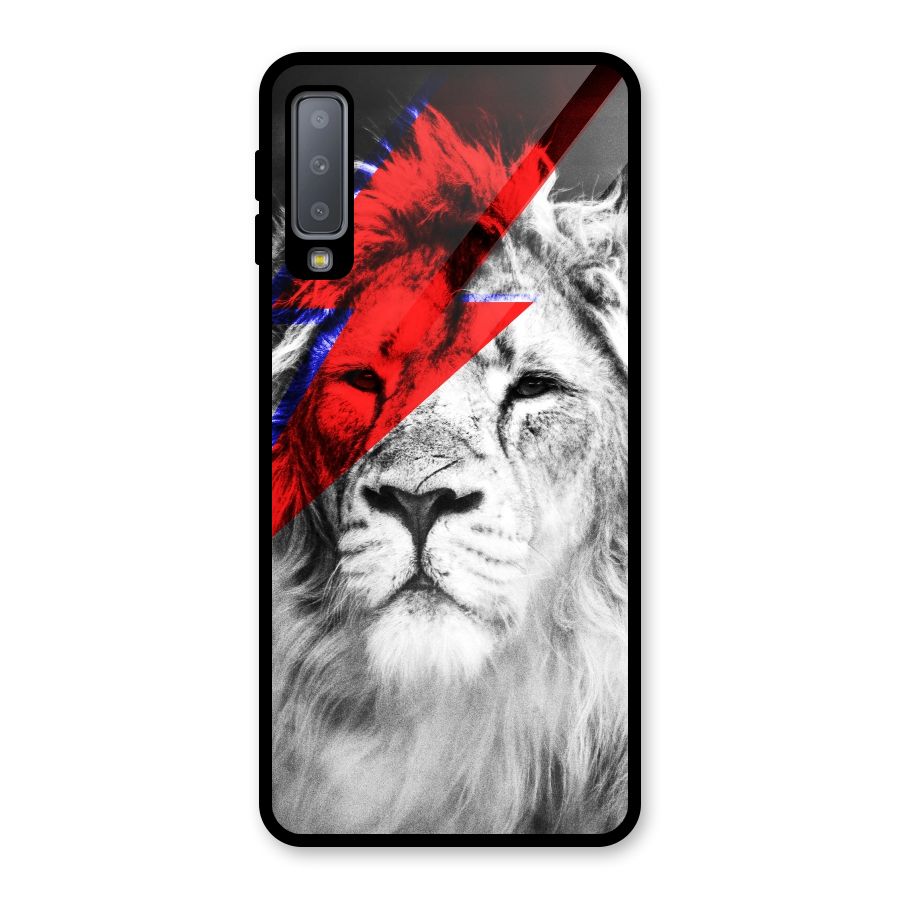 Fearless Lion Glass Back Case for Galaxy A7 (2018)
