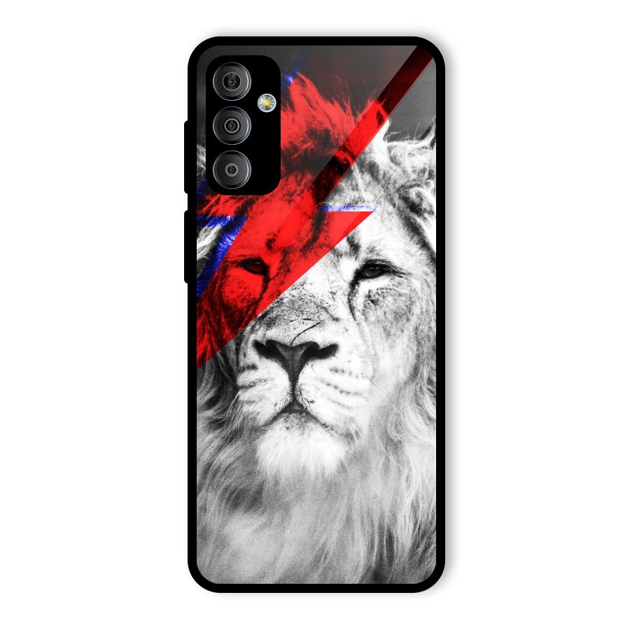 Fearless Lion Glass Back Case for Galaxy F23