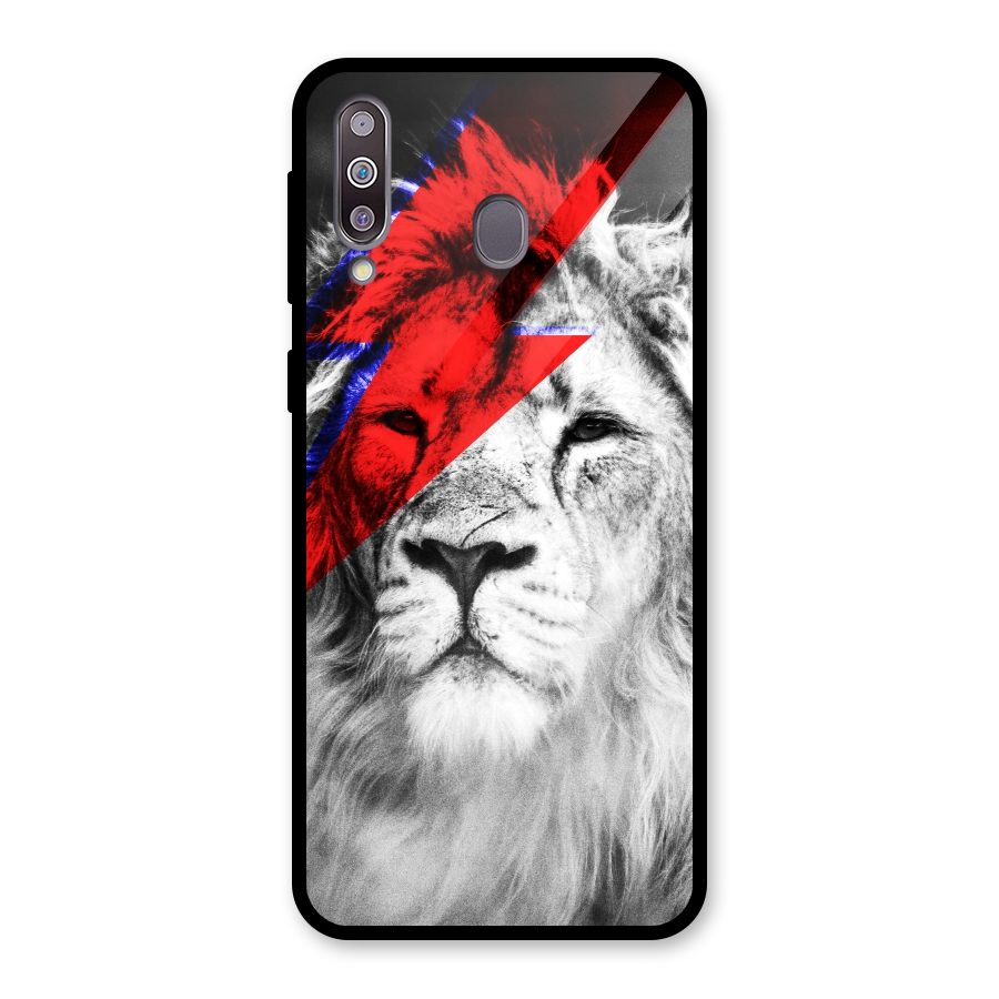 Fearless Lion Glass Back Case for Galaxy M30