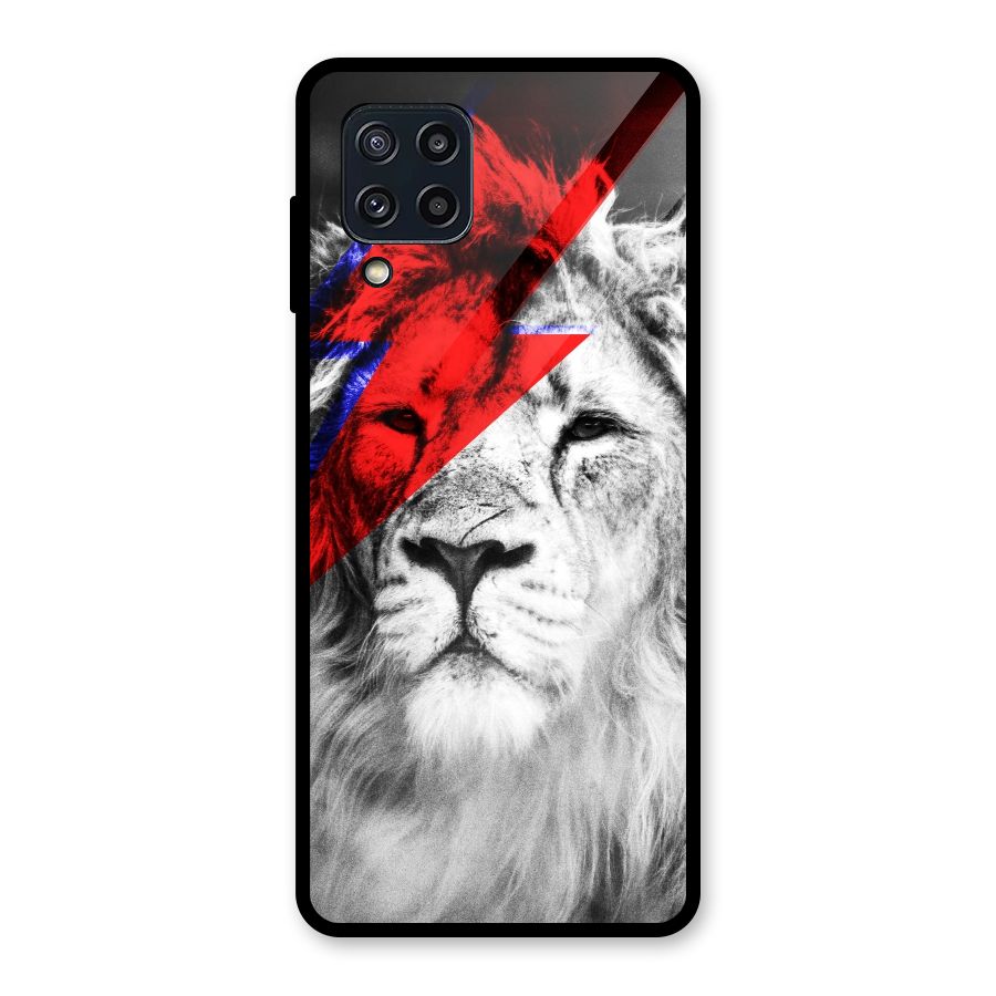 Fearless Lion Glass Back Case for Galaxy M32