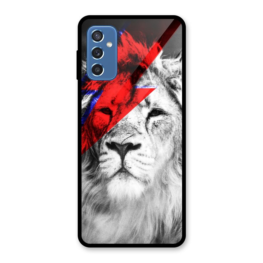Fearless Lion Glass Back Case for Galaxy M52 5G