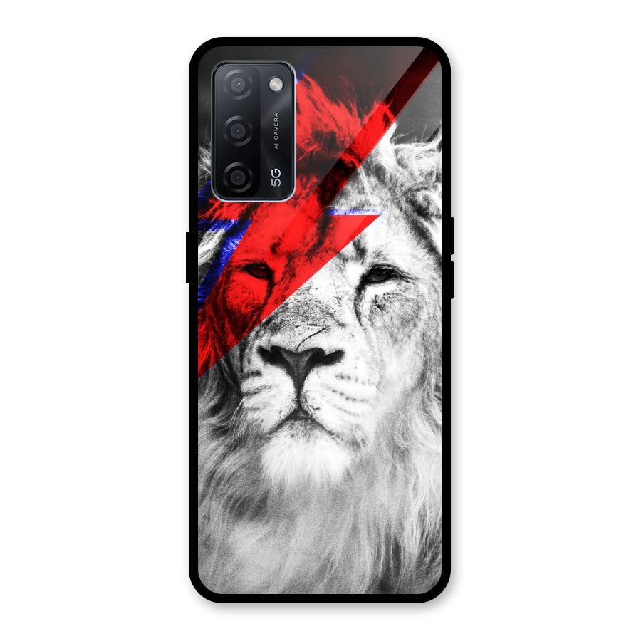 Fearless Lion Glass Back Case for Oppo A53s 5G
