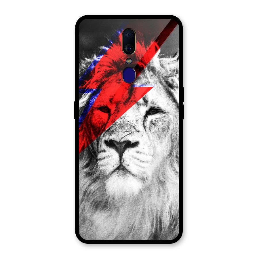 Fearless Lion Glass Back Case for Oppo F11