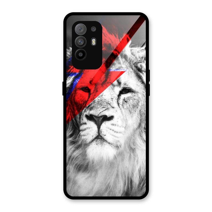 Fearless Lion Glass Back Case for Oppo F19 Pro Plus 5G