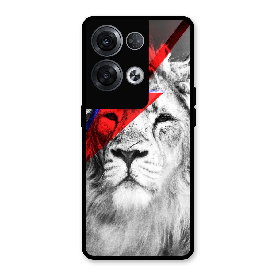 Fearless Lion Glass Back Case for Oppo Reno8 Pro 5G