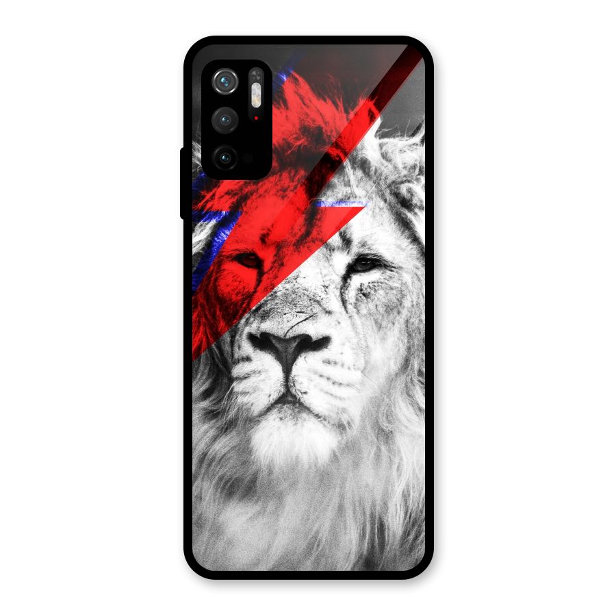 Fearless Lion Glass Back Case for Poco M3 Pro 5G