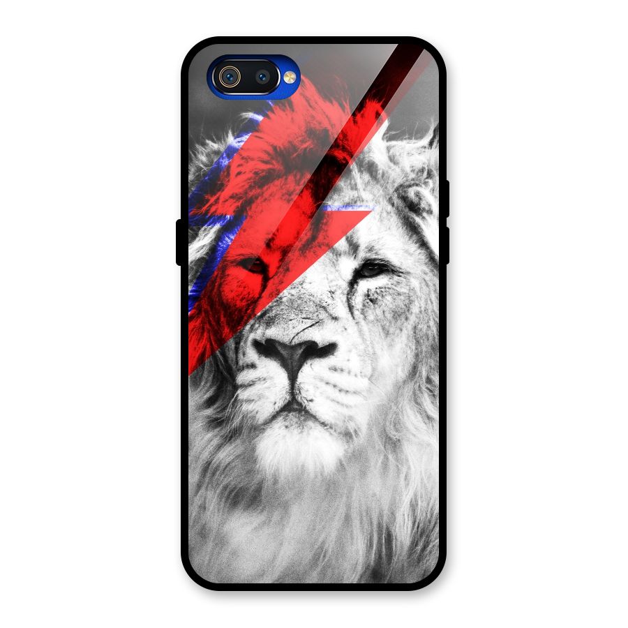 Fearless Lion Glass Back Case for Realme C2