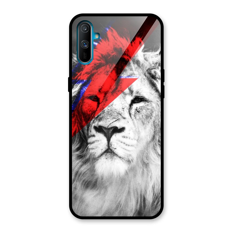 Fearless Lion Glass Back Case for Realme C3