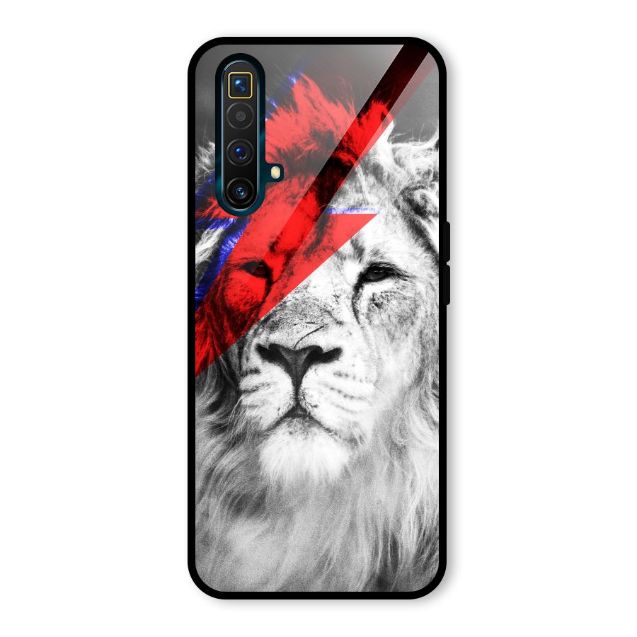 Fearless Lion Glass Back Case for Realme X3 SuperZoom