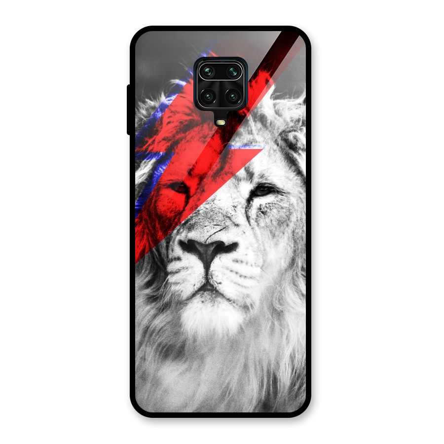 Fearless Lion Glass Back Case for Redmi Note 10 Lite