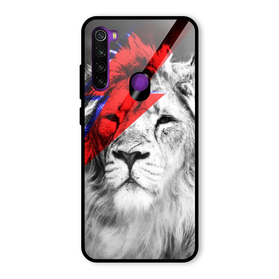 Fearless Lion Glass Back Case for Redmi Note 8