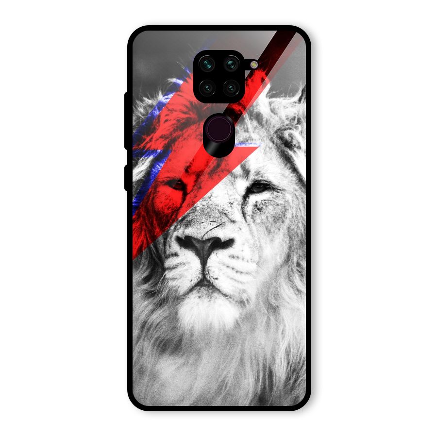 Fearless Lion Glass Back Case for Redmi Note 9