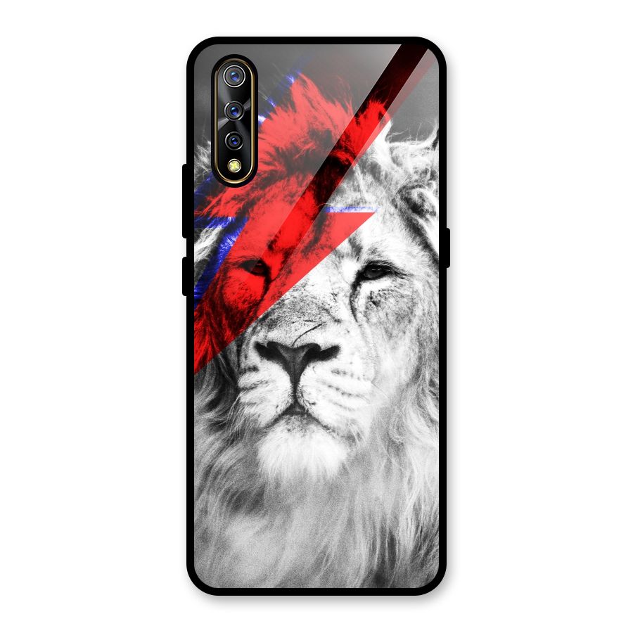 Fearless Lion Glass Back Case for Vivo S1